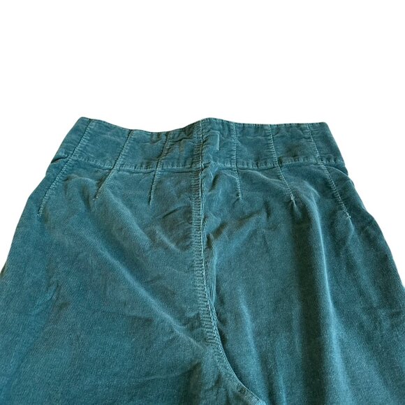 Free People We The Free Jayde Green Corduroy Pants Flare Leg High Waist Size 31 - Picture 9 of 13